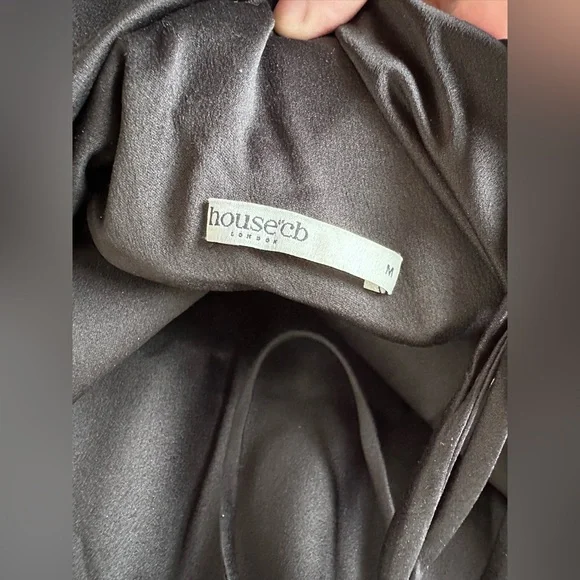 House of CB Zanab Black Thigh Slit Maxi Dress - Picture 6 of 6